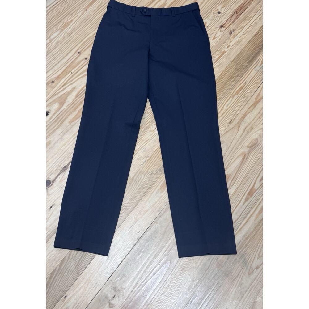 Murphy & Hartelius MH Austin Pilot Aviation Dress Pants Mens 34R Navy Blue Slack